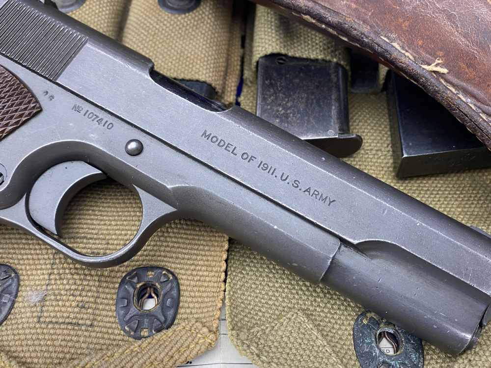 HISTORIC WWI 1914 Springfield Armory 1911 US Army COMPLETE MILITARY PACKAGE-img-20
