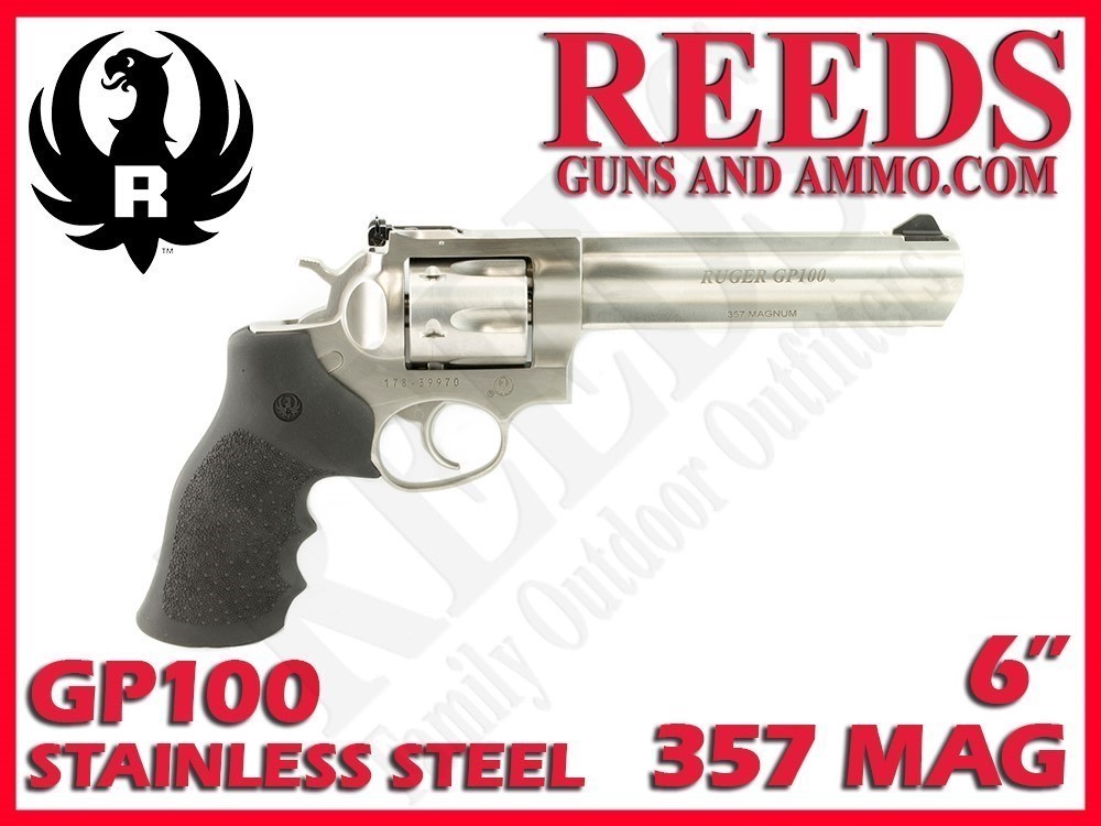 Ruger GP100 Stainless 357 Mag 6in 6 Shot 1707-img-0