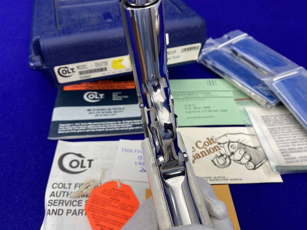 1996 Colt Gold Cup National Match ENHANCED .45 *MIRRORED STAINLESS & STAGS*-img-32