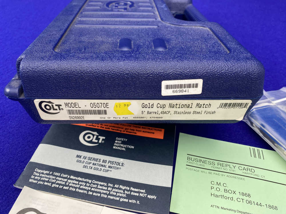 1996 Colt Gold Cup National Match ENHANCED .45 *MIRRORED STAINLESS & STAGS*-img-51