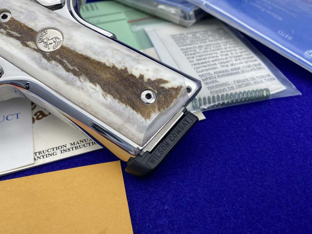 1996 Colt Gold Cup National Match ENHANCED .45 *MIRRORED STAINLESS & STAGS*-img-4