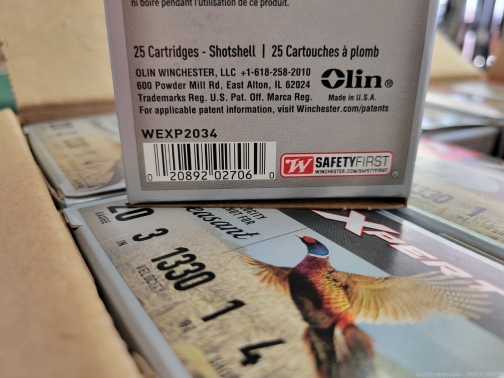 Winchester Xpert Steel Pheasant 20 Gauge 1oz 3in 4 Shot WEXP2034 250 Rounds-img-3