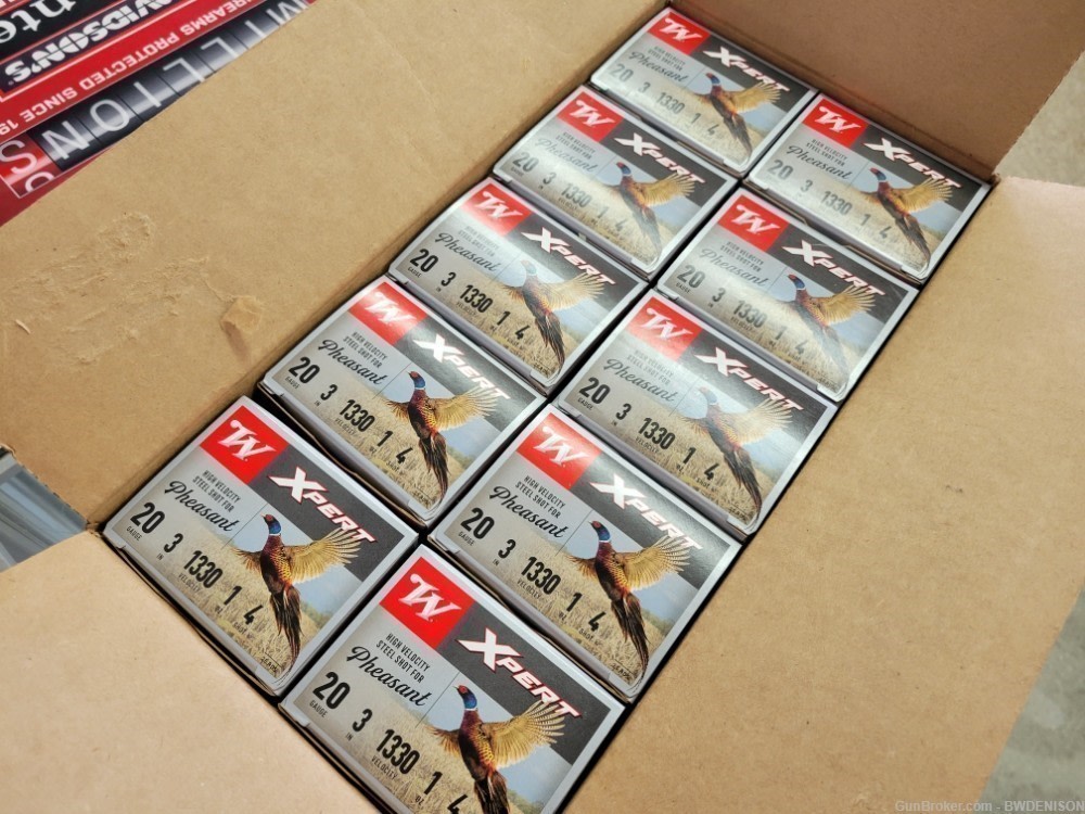 Winchester Xpert Steel Pheasant 20 Gauge 1oz 3in 4 Shot WEXP2034 250 Rounds-img-0