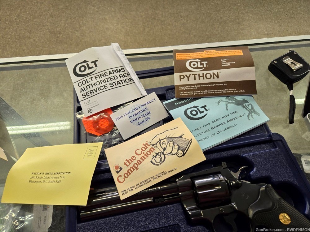 Extremely Nice 1992 Colt Python 357 Mag Blued 6" With Box And Paperwork-img-13