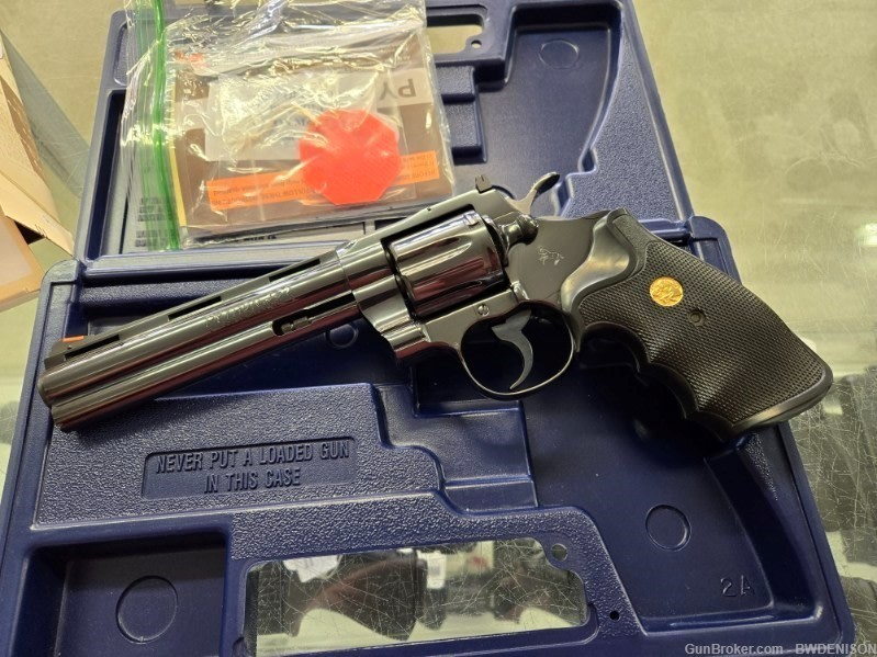 Extremely Nice 1992 Colt Python 357 Mag Blued 6" With Box And Paperwork-img-1