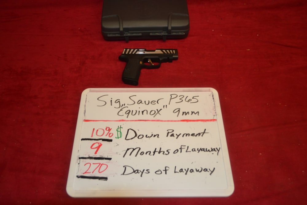 Sig Sauer P365AXG Equinox 9mm 3"Ported Barrel, Layaway Available.-img-0