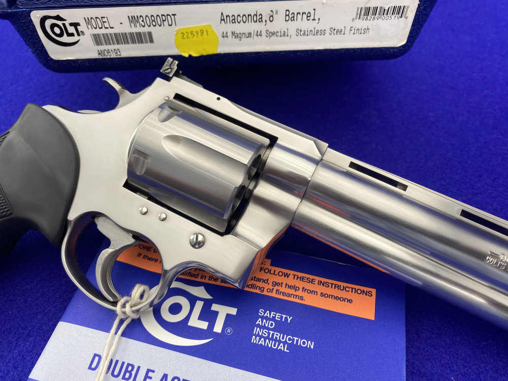 MINT 1998 Colt Anaconda PDT .44 Mag 8" -RARE CUSTOM SHOP FIRST GEN PORTED--img-15
