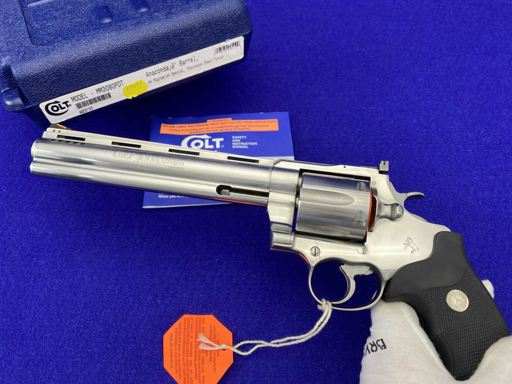 MINT 1998 Colt Anaconda PDT .44 Mag 8" -RARE CUSTOM SHOP FIRST GEN PORTED--img-38