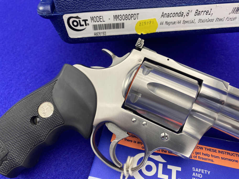 MINT 1998 Colt Anaconda PDT .44 Mag 8" -RARE CUSTOM SHOP FIRST GEN PORTED--img-14