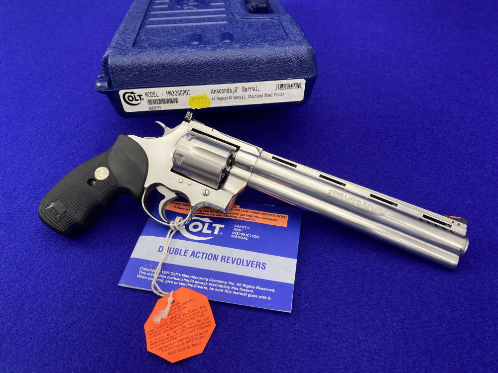 MINT 1998 Colt Anaconda PDT .44 Mag 8" -RARE CUSTOM SHOP FIRST GEN PORTED--img-12