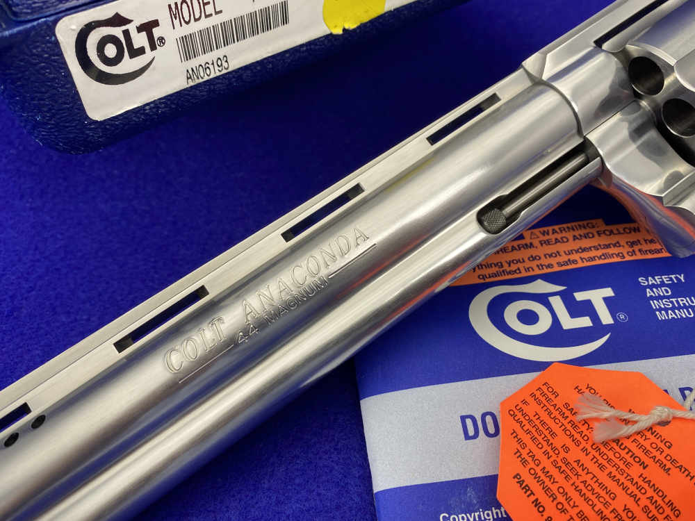 MINT 1998 Colt Anaconda PDT .44 Mag 8" -RARE CUSTOM SHOP FIRST GEN PORTED--img-9