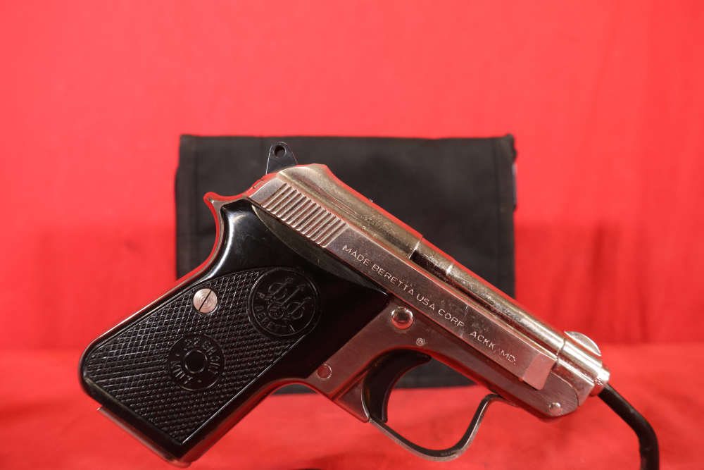 Beretta 950BS Minx Nickel 22 Short 2.25" Tip-Up 6rd 950 BS-img-1