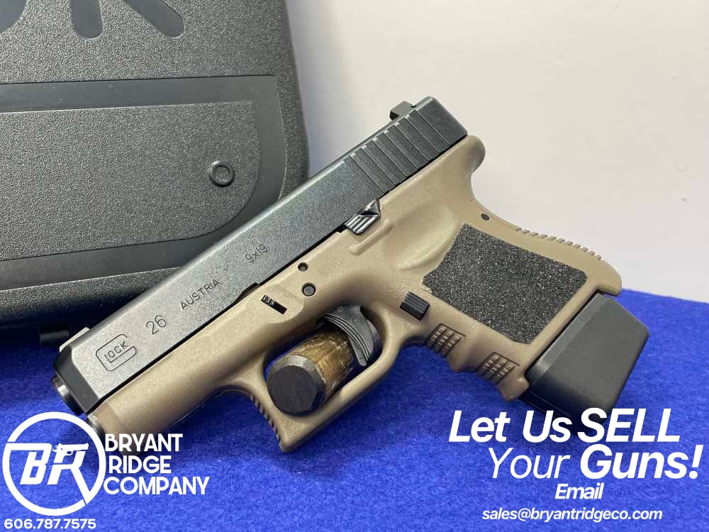 Glock 26 Gen 3 9mm 3.43" Black/FDE *EXCELLENT CONCEALABLE POCKET PISTOL*-img-0
