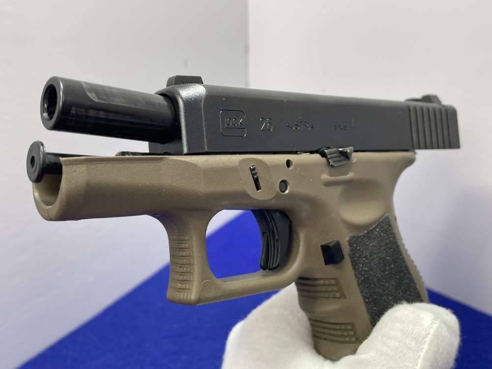 Glock 26 Gen 3 9mm 3.43" Black/FDE *EXCELLENT CONCEALABLE POCKET PISTOL*-img-35