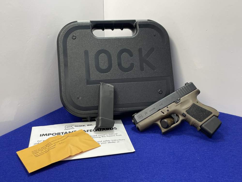 Glock 26 Gen 3 9mm 3.43" Black/FDE *EXCELLENT CONCEALABLE POCKET PISTOL*-img-4