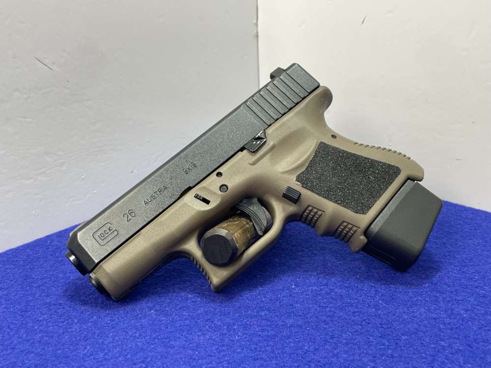 Glock 26 Gen 3 9mm 3.43" Black/FDE *EXCELLENT CONCEALABLE POCKET PISTOL*-img-5