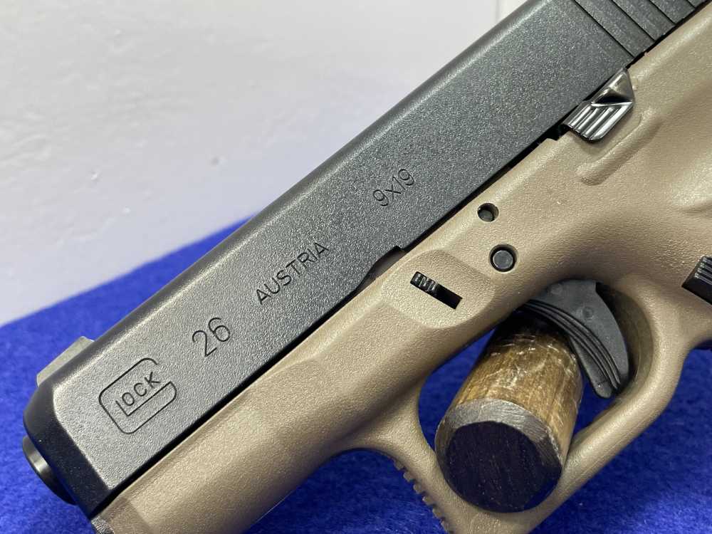 Glock 26 Gen 3 9mm 3.43" Black/FDE *EXCELLENT CONCEALABLE POCKET PISTOL*-img-10