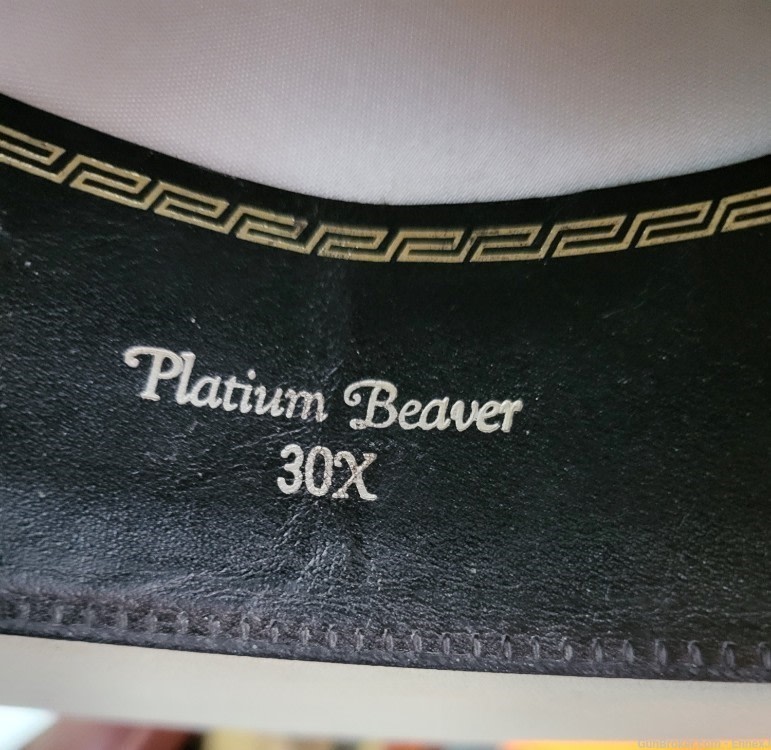 Sean Ryon 30x Platinum Beaver size 7 1/8 Cowboy Hat with case-img-2