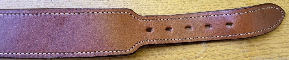 Bianchi #1810B Leather Belt /w ammo loops (.45 cal) (38" - 40" waist)-img-3