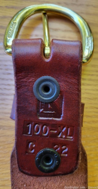 TRIPLE K Leather Belt /w ammo loops (.22 cal) 44"- 48" waist -img-4