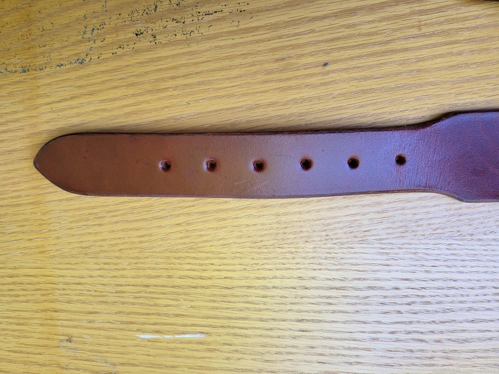 TRIPLE K Leather Belt /w ammo loops (.22 cal) 44"- 48" waist -img-3