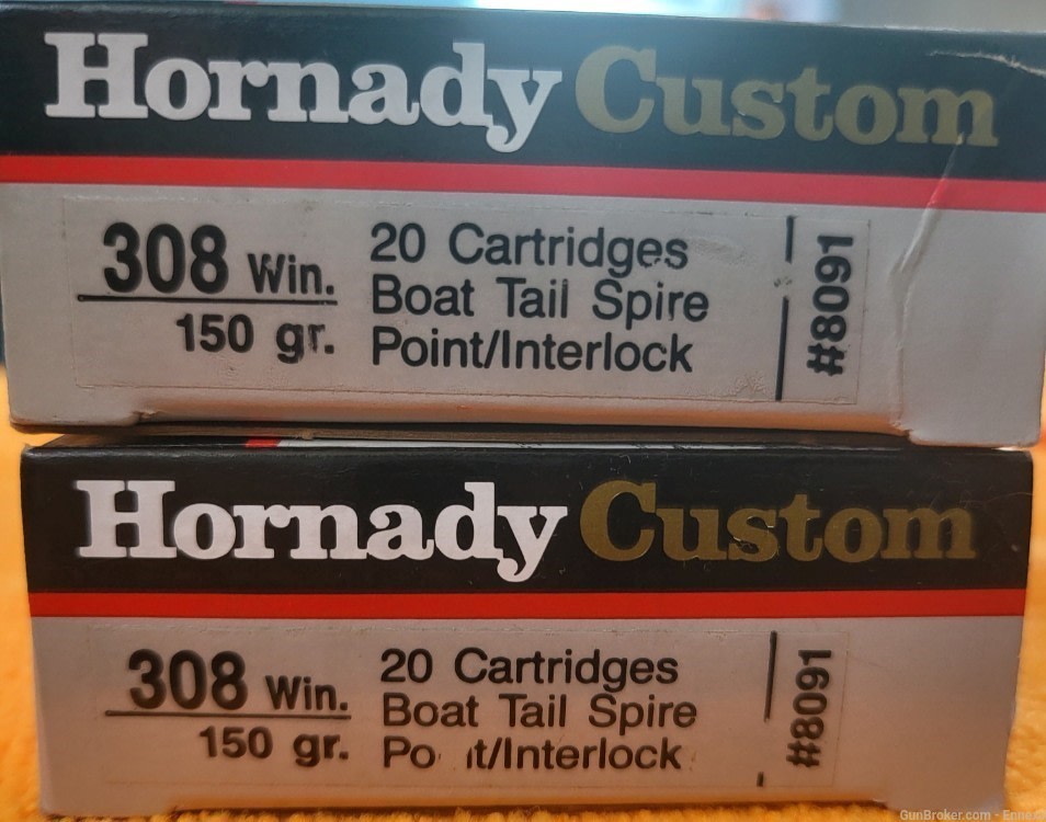 Hornady Custom .308 Win 168gr BTHP + 150gr Spire Point/Interlock-img-4