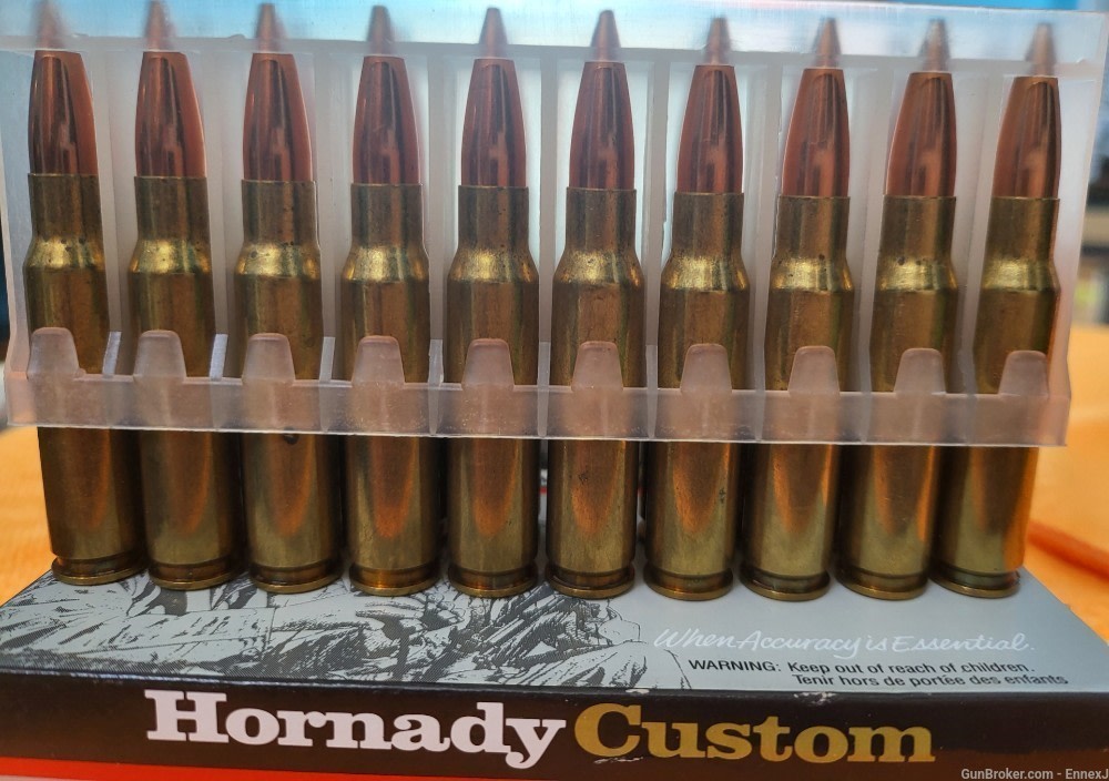 Hornady Custom .308 Win 168gr BTHP + 150gr Spire Point/Interlock-img-1