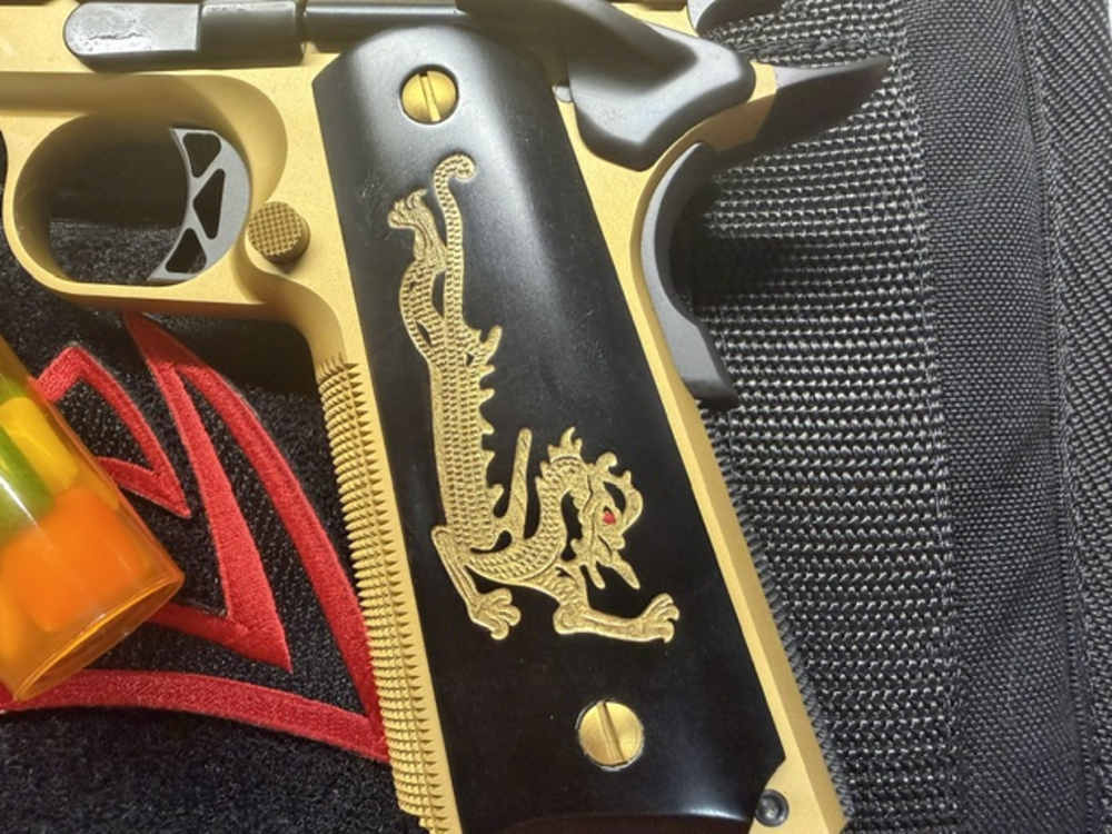 ACW Peach / Castor Troy Face/Off Gold 1911 Restomod /.45 ACP-img-2