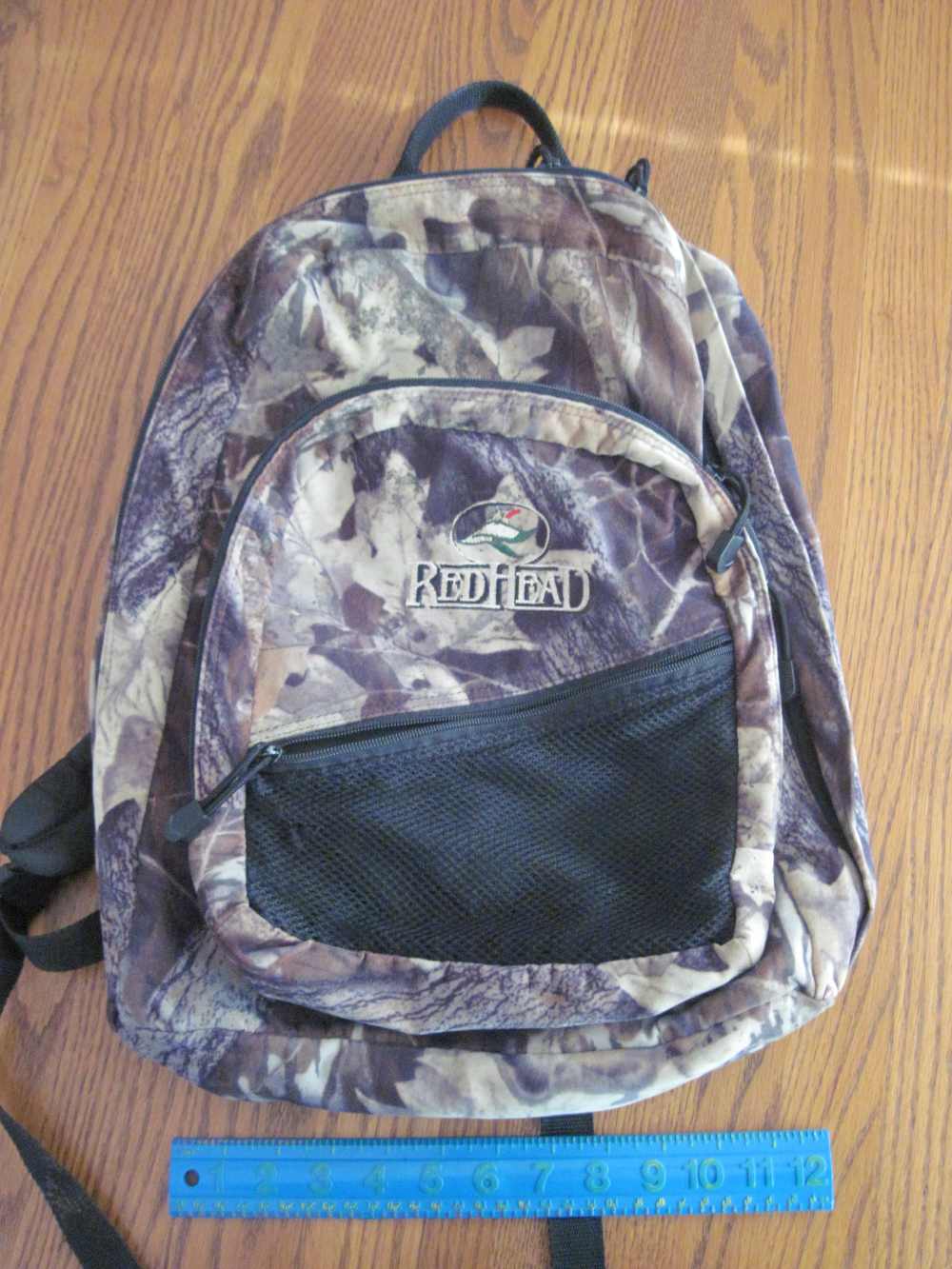 Red Head camouflage day pack.  Measures approx. 18” tall and 12" wide-img-0
