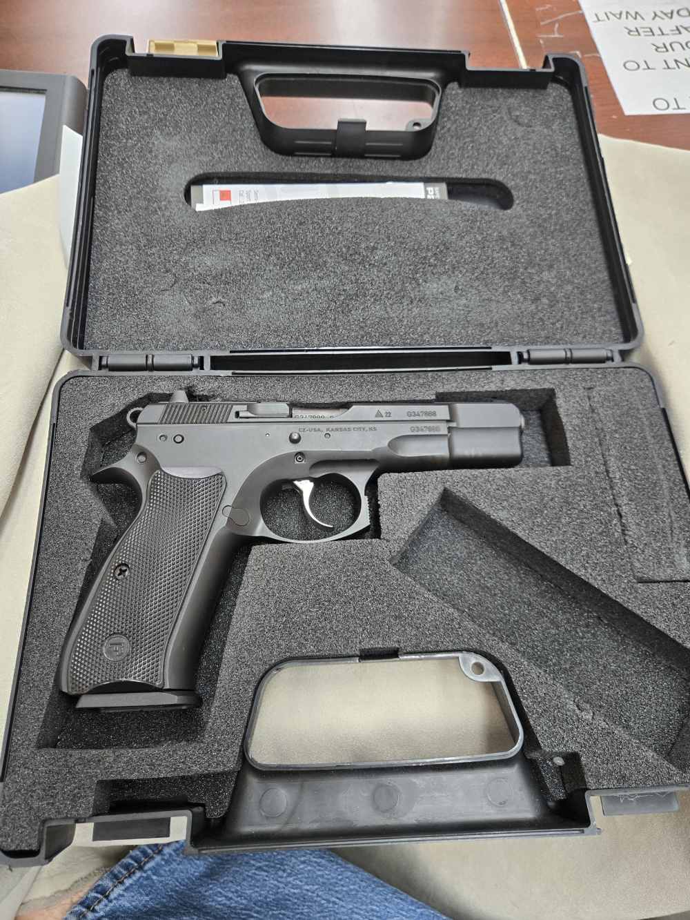 CZ 75 BD 9mm Pistol 4.6" Night Sights One Magazine and Box -img-8