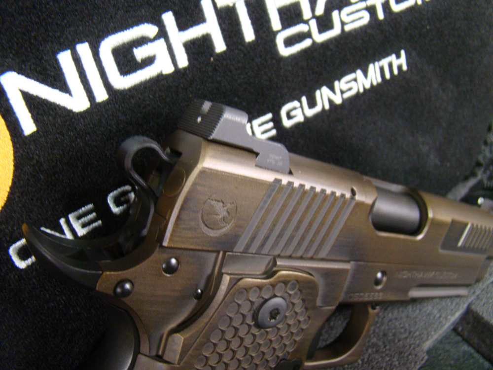 Nighthawk Custom Delegate 4.25" Commander 1911 double-stack IOS Bronze 9mm-img-11
