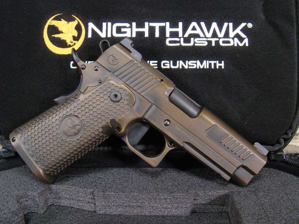Nighthawk Custom Delegate 4.25" Commander 1911 double-stack IOS Bronze 9mm-img-8