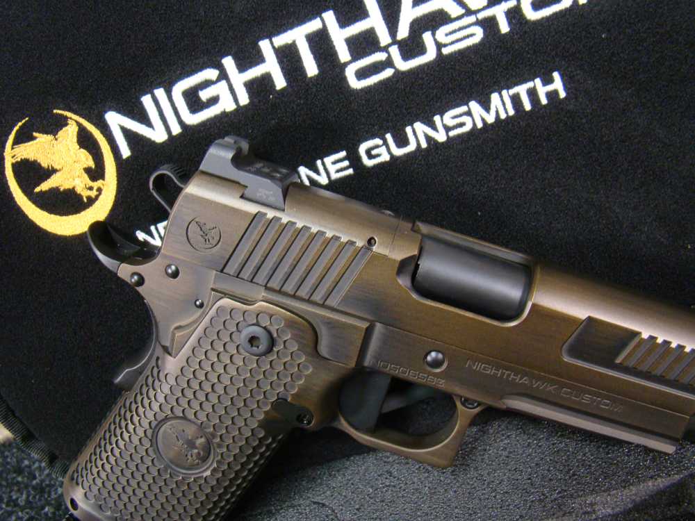 Nighthawk Custom Delegate 4.25" Commander 1911 double-stack IOS Bronze 9mm-img-12