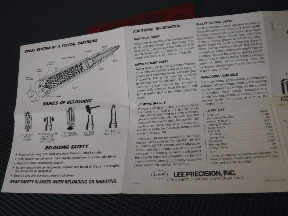 Lee Loader - 357 Magnum Hand Loader Kit - Partial-img-6