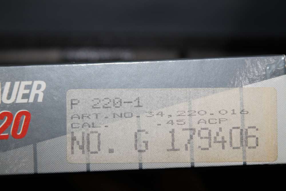 SIG Sauer P220-1 .45 ACP 1991 KB West German Matching Numbers Box Target-img-7