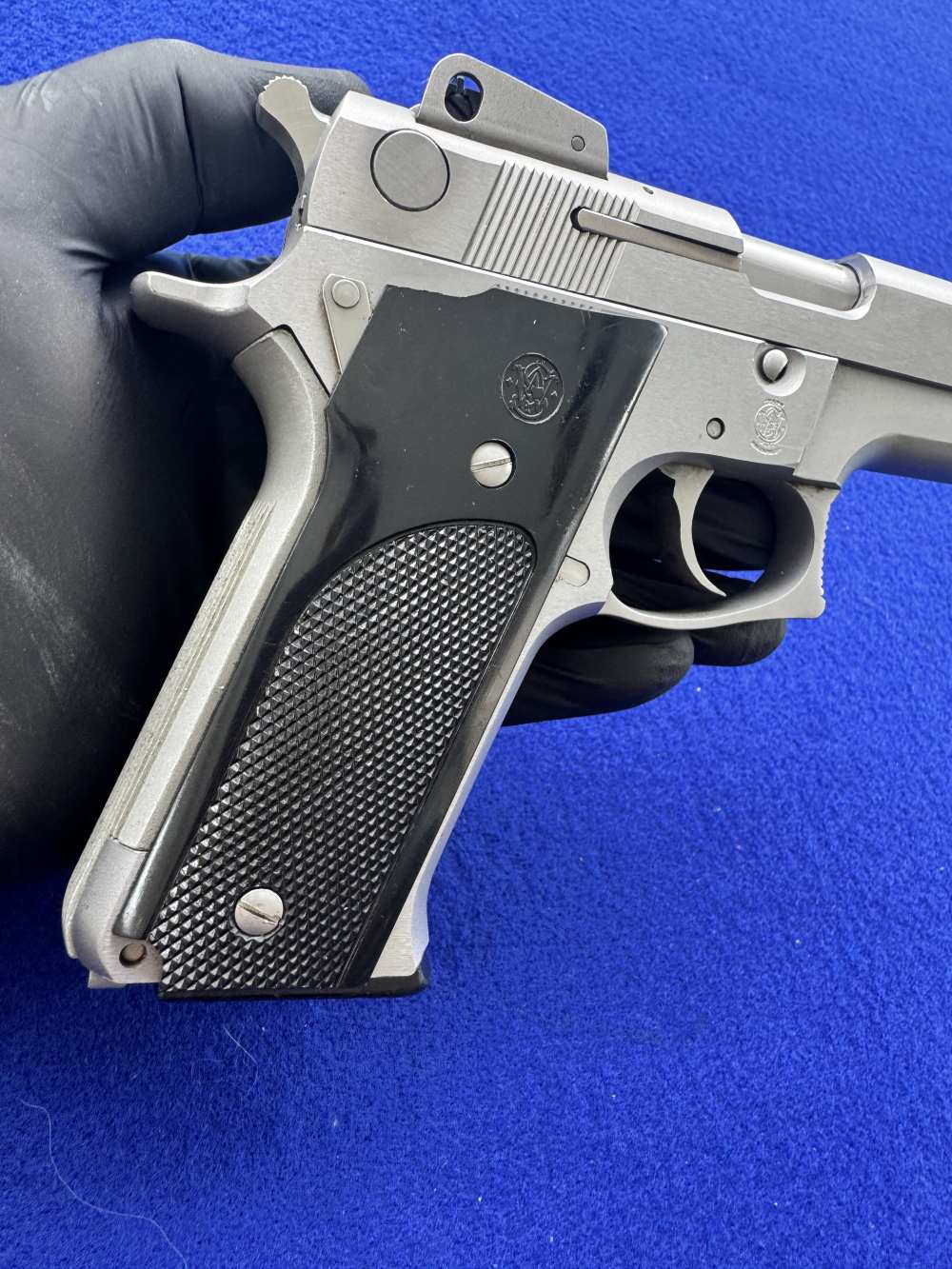 1984 Smith Wesson 659 Stainless 9mm Luger S&W 2 Mags-img-6