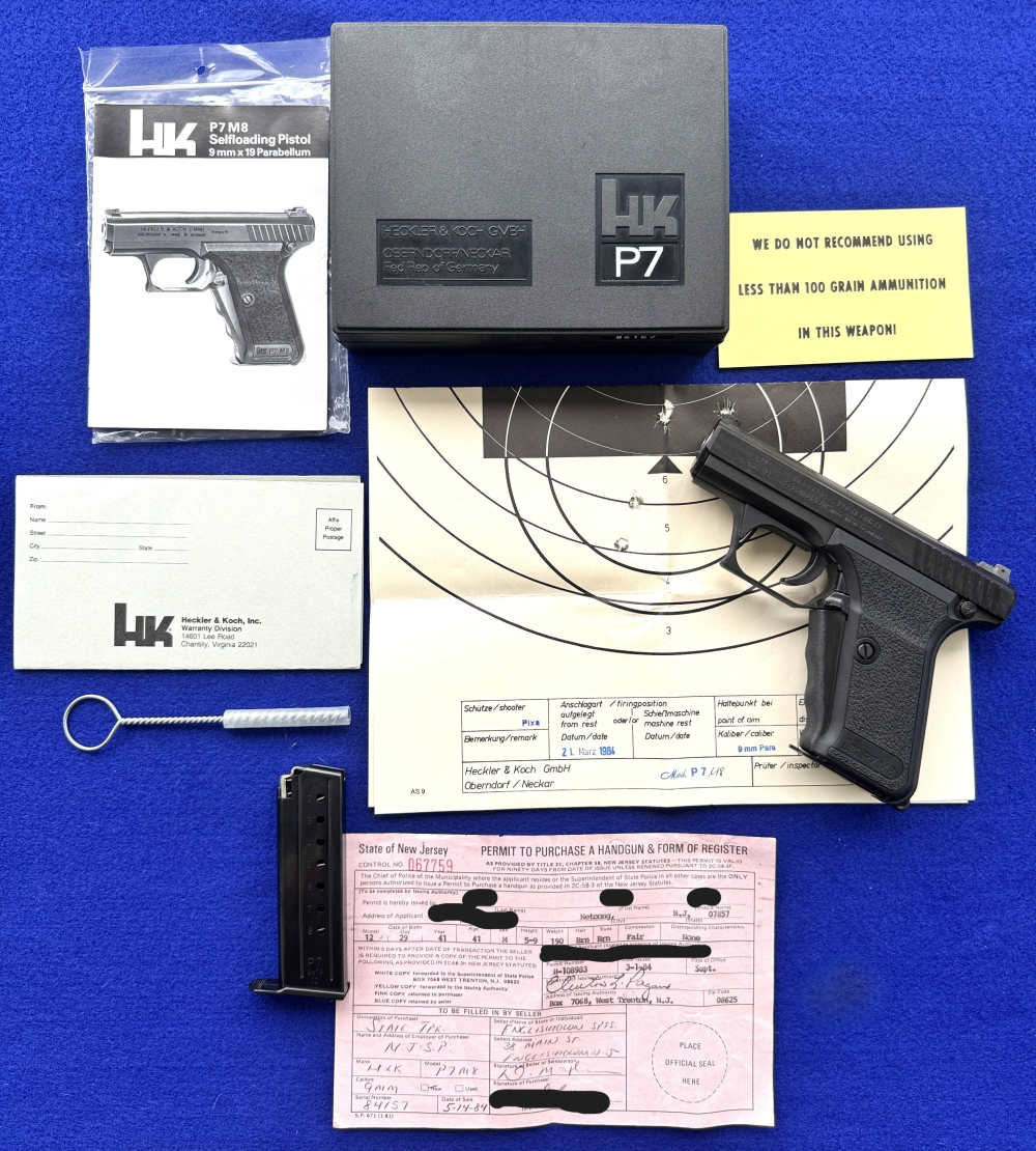 In Box 1984 HK P7 M8 Provenance 9mm Heckler Koch Germany Squeeze Cocker -img-0