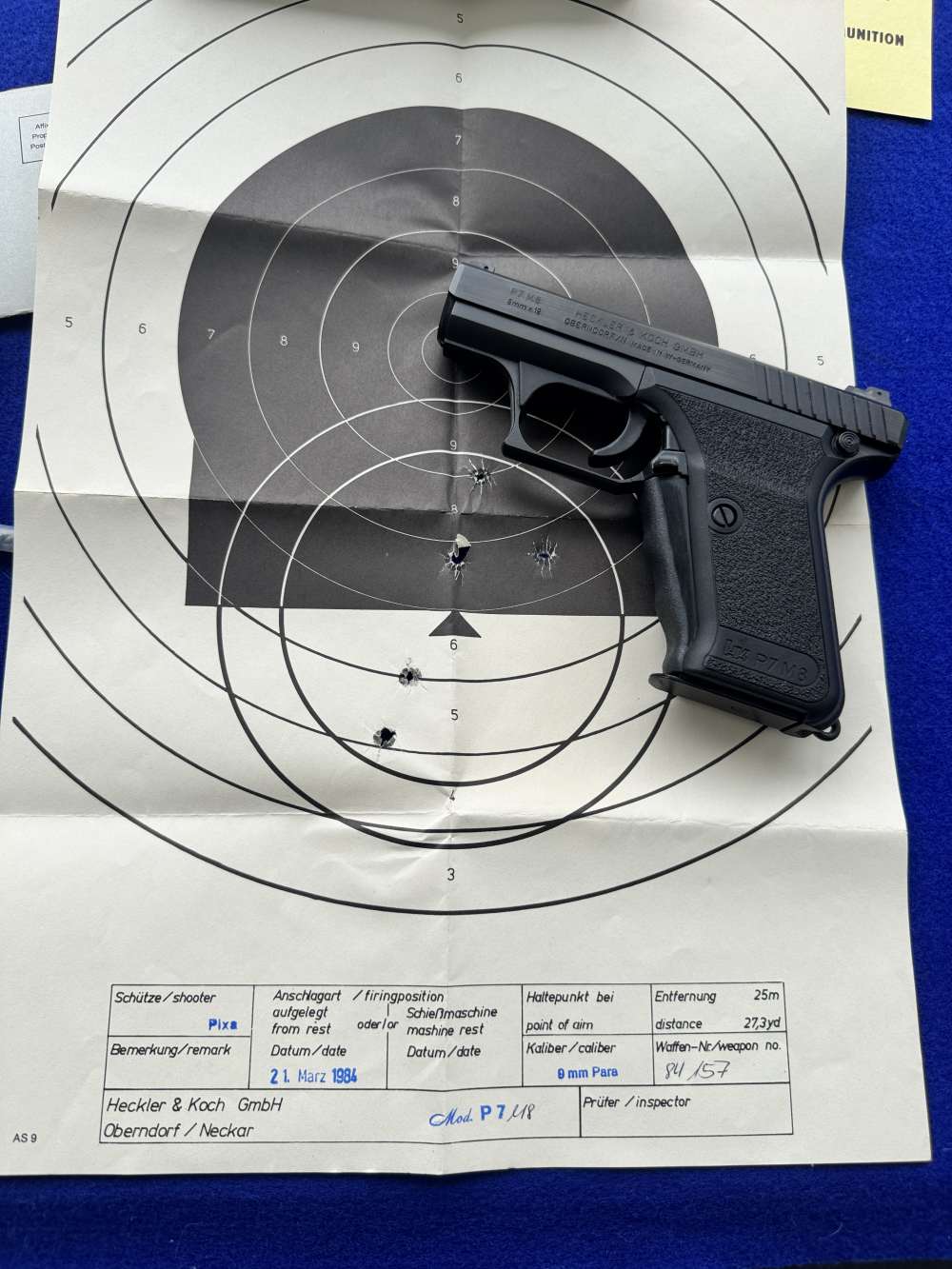 In Box 1984 HK P7 M8 Provenance 9mm Heckler Koch Germany Squeeze Cocker -img-6