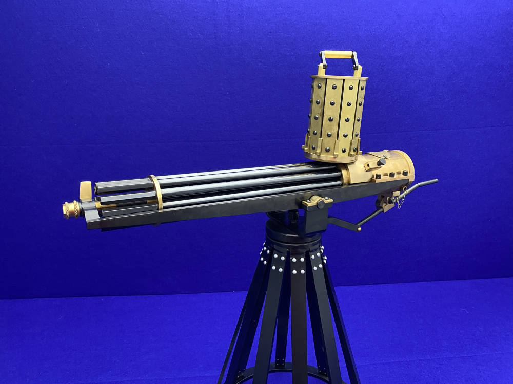RARE HAND CRAFTED Valley Engraving 1878 Gatling Gun 10-Barrel Rotary 22LR-img-7