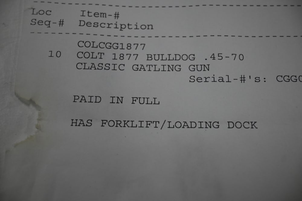 1877 "Bulldog" Gatling Gun - Colt Manufactured Remake #38 of 50 Unfired-img-33