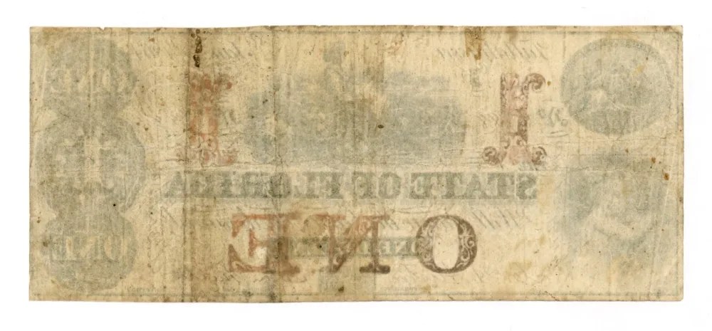 Civil War 1864 $1 Dollar Florida Note Money Currency-img-1