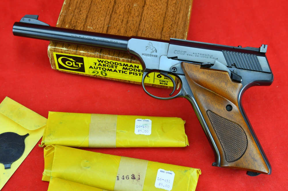 100% NIB 1966 Colt Woodsman .22 LR - *W/ Original Box + 4 mags*-img-0