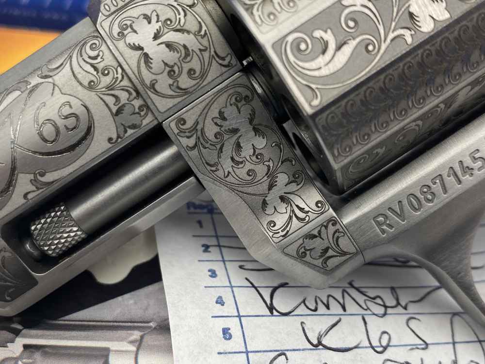 Kimber K6s .357 Magnum 2" Stainless *BEAUTIFUL LASER-ENGRAVED REVOLVER*-img-14