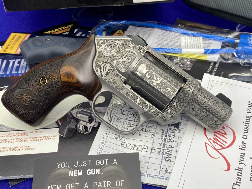 Kimber K6s .357 Magnum 2" Stainless *BEAUTIFUL LASER-ENGRAVED REVOLVER*-img-17