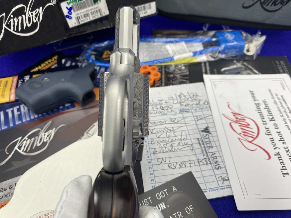 Kimber K6s .357 Magnum 2" Stainless *BEAUTIFUL LASER-ENGRAVED REVOLVER*-img-39