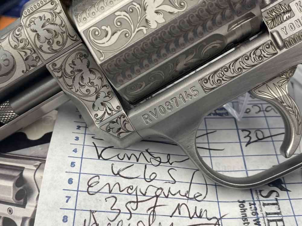 Kimber K6s .357 Magnum 2" Stainless *BEAUTIFUL LASER-ENGRAVED REVOLVER*-img-10