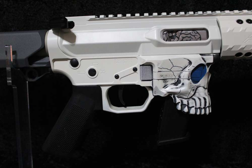 CUSTOM Sharp Bros 9mm Rifle w/ Q the Fix Stock & Custom Paint-img-1