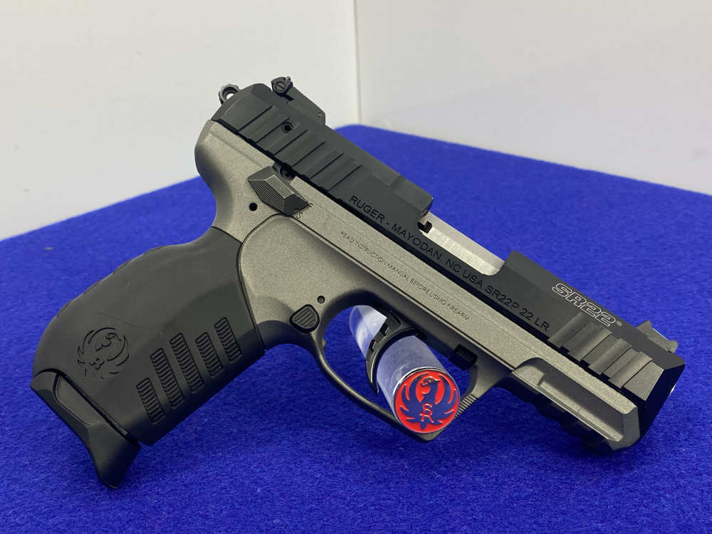 Ruger SR22 .22 LR Titanium Finish 3.5" *TWO-TONE FIBER OPTIC SIGHT*-img-7