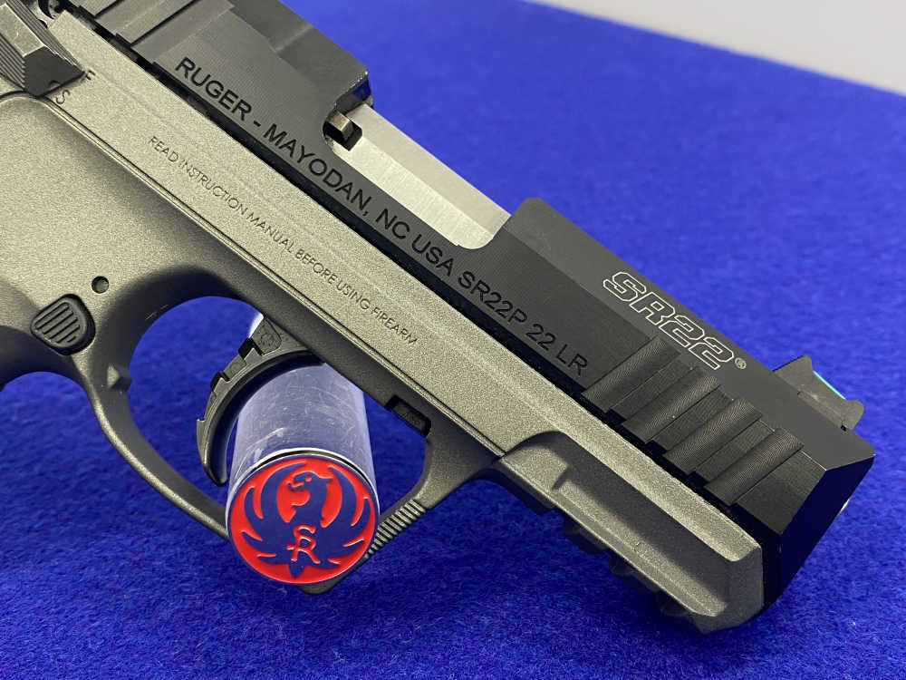 Ruger SR22 .22 LR Titanium Finish 3.5" *TWO-TONE FIBER OPTIC SIGHT*-img-10
