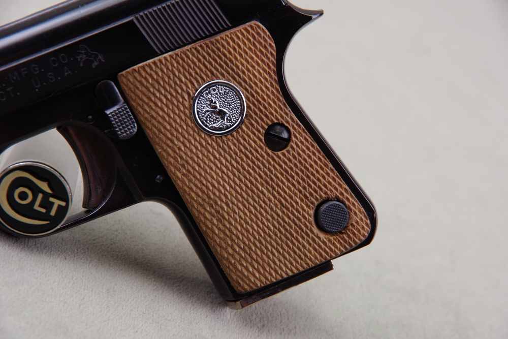 All Original 1970 Colt Junior 25 ACP 2'' Blue 99% with Original Box Papers-img-13